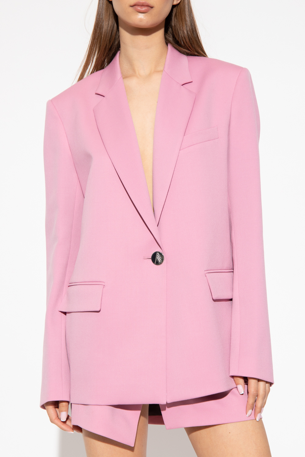 Pink Bianca blazer The Attico Heron Preston crane print hoodie